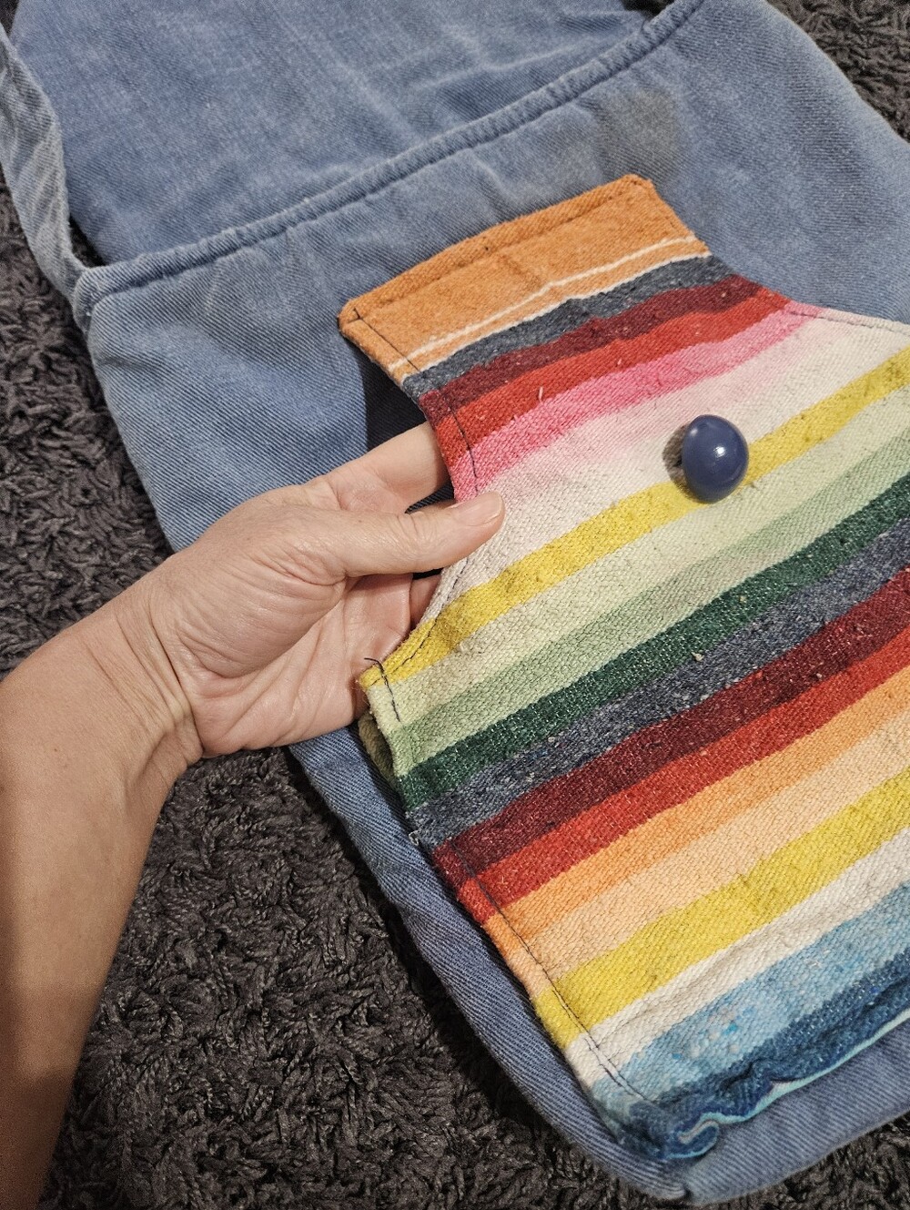 Vintage Boho Denim Bag Purse